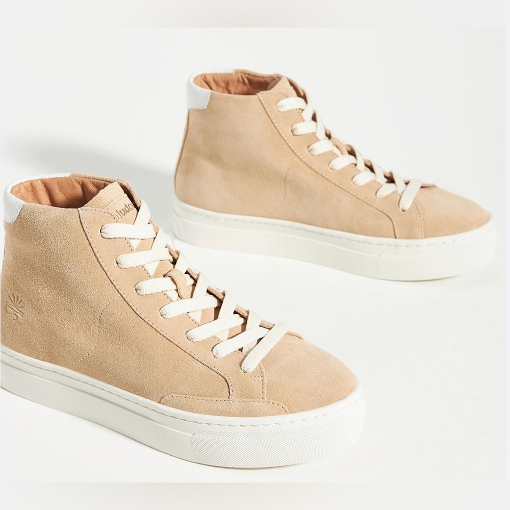 Soludos Women’s Ibiza High Top Sneaker Sand Size 5.5 New